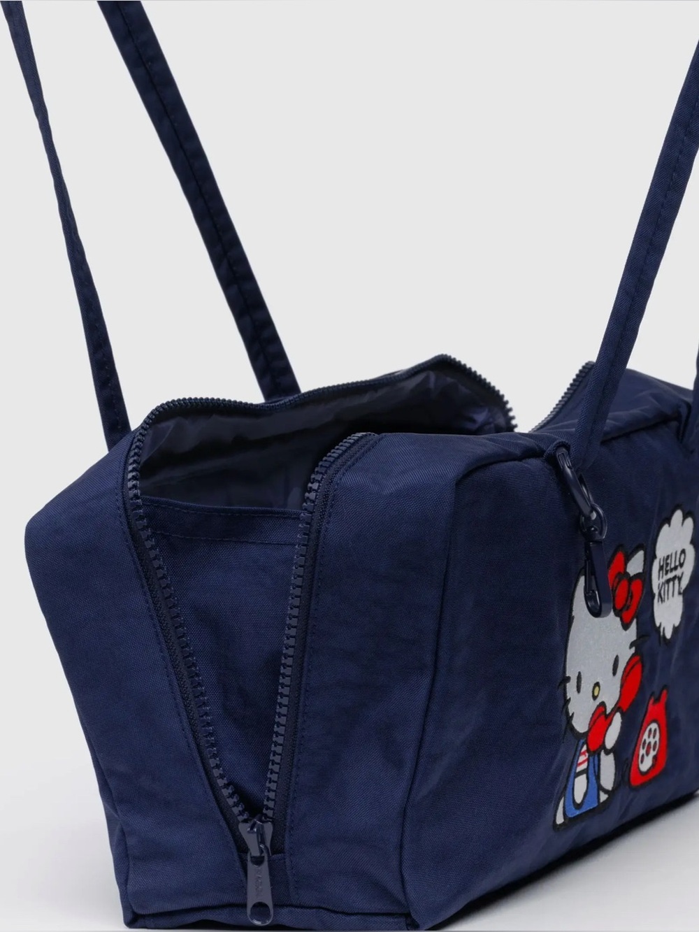 NWT BAGGU Nylon Bowler Bag Embroidered Hello Kitty Phone - Picture 13 of 16